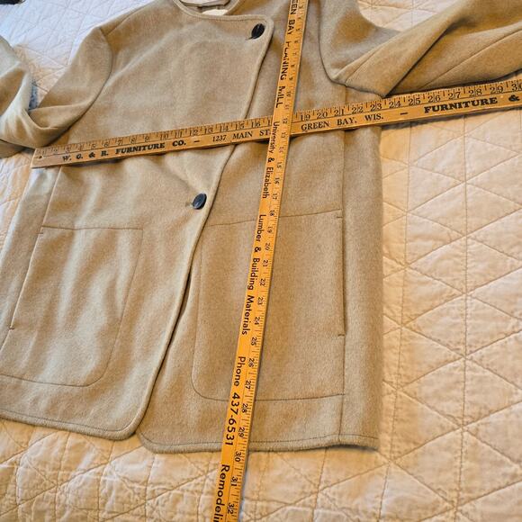 Everlane The October Coat Women's L Dark Heathered Camel Minimalist Classic - Picture 7 of 8